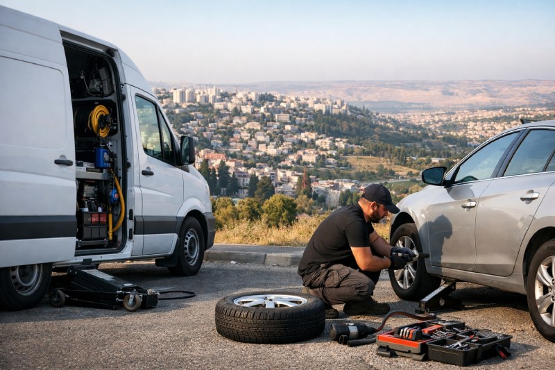 פנצ'ריה ניידת בארנונה ירושלים